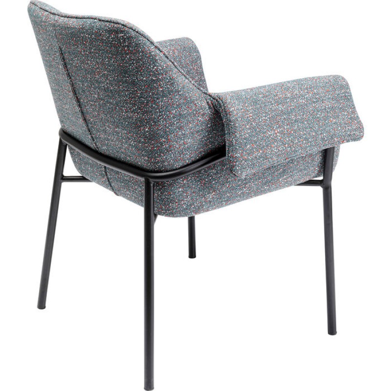 Chair with Armrest Bess Grey Flitter